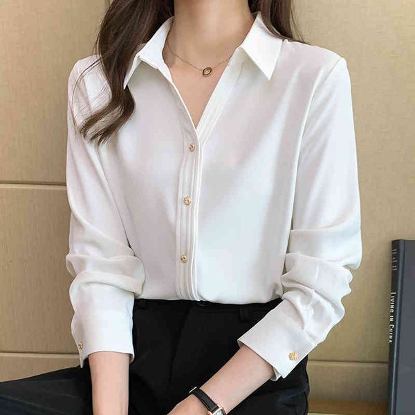 qoerlin satin shirt womens loose long sleeve temperament ol formal white shirt metal button fashion chiffon shirt 210412
qoerlin satin shirt womens loose long sleeve temperament ol formal white shirt metal button fashion chiffon shirt 210412