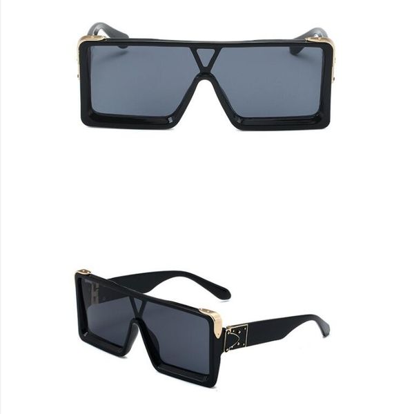 vintage black brand sunglasses for women large frame monolithic lens glasses outdoor leisure conjoined sunshade uv400, White;black
vintage black brand sunglasses for women large frame monolithic lens glasses outdoor leisure conjoined sunshade uv400, White;black