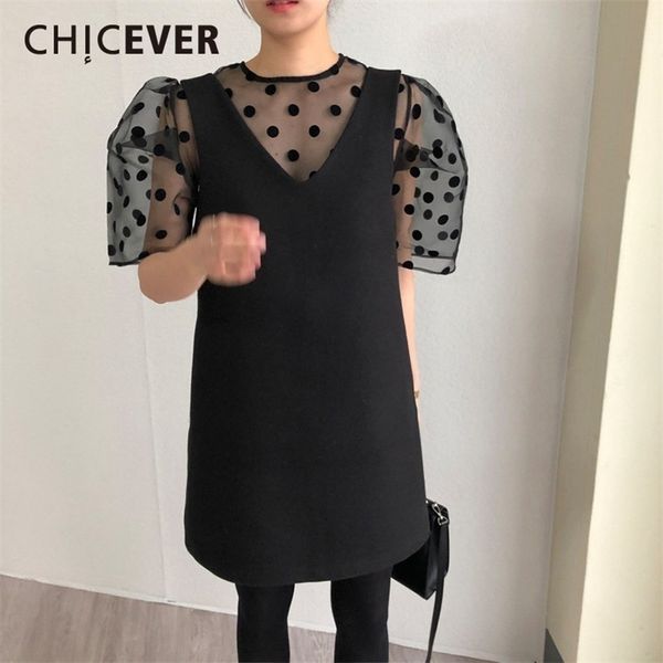 chicever spring two piece set women suit dot print mesh clothing with sleeveless tank knee length dresses female suits new t200702, White
chicever spring two piece set women suit dot print mesh clothing with sleeveless tank knee length dresses female suits new t200702, White