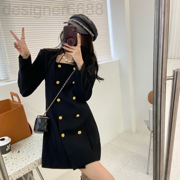 casual dresses designer sp original style small fragrance square neck dress women's spring and autumn waist slim double breasted suit s, Black;gray
casual dresses designer sp original style small fragrance square neck dress women's spring and autumn waist slim double breasted suit s, Black;gray