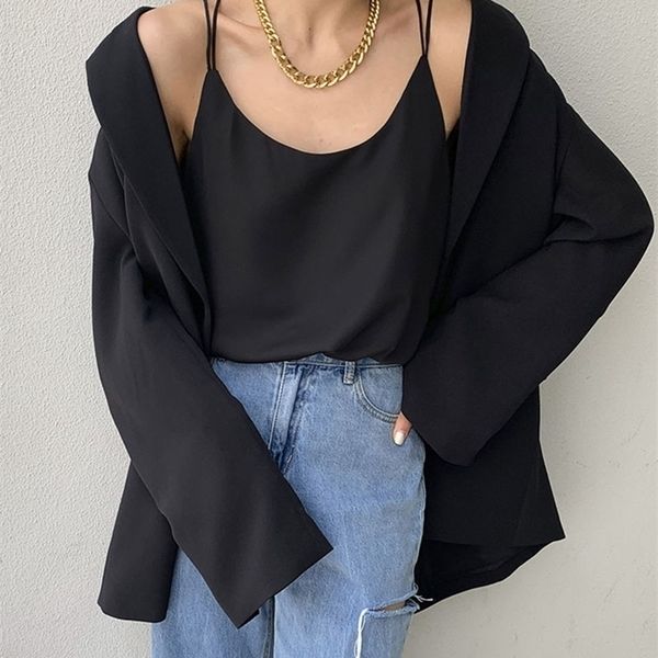 acetate sling vest summer satin o-neck straps women bottoming camisole shirt loose outer wear out 220318, White
acetate sling vest summer satin o-neck straps women bottoming camisole shirt loose outer wear out 220318, White