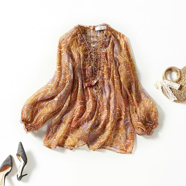 women's blouses & shirts shenzhen nanyou high-end ladies printed two-piece silk jacket heavy industry lace up mulberry shirt jywj, White
women's blouses & shirts shenzhen nanyou high-end ladies printed two-piece silk jacket heavy industry lace up mulberry shirt jywj, White