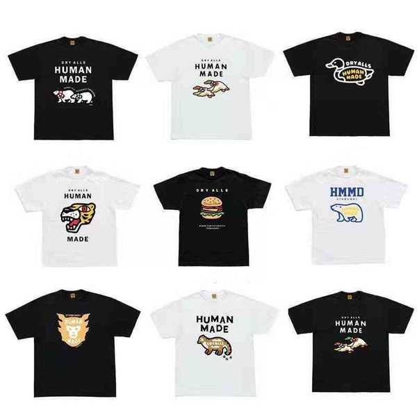 t-shirt trendy human made loose short sleeve men's and women's correct bamboo cotton hamburger duck print t-shirt, White;black
t-shirt trendy human made loose short sleeve men's and women's correct bamboo cotton hamburger duck print t-shirt, White;black