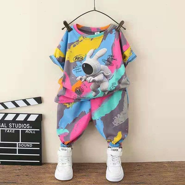 boys summer suit kids set short sleeve t-shirt pants 2pc printed outfits children casual clothes, White
boys summer suit kids set short sleeve t-shirt pants 2pc printed outfits children casual clothes, White