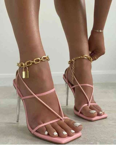 dress shoes slippers pumps designer women square head cross belt high heels luxury lock chain crystal heeled sandals 220606, Black
dress shoes slippers pumps designer women square head cross belt high heels luxury lock chain crystal heeled sandals 220606, Black