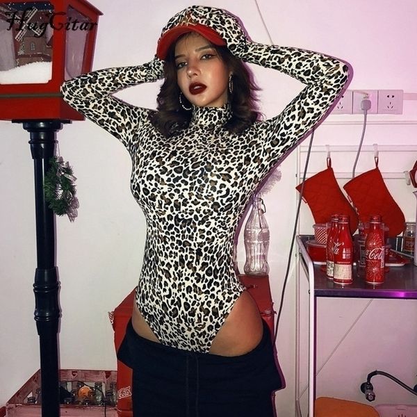 hugcitar leopard long sleeve with gloves bodysuit autumn winter women streetwear club party body y200401, Black;white 
hugcitar leopard long sleeve with gloves bodysuit autumn winter women streetwear club party body y200401, Black;white