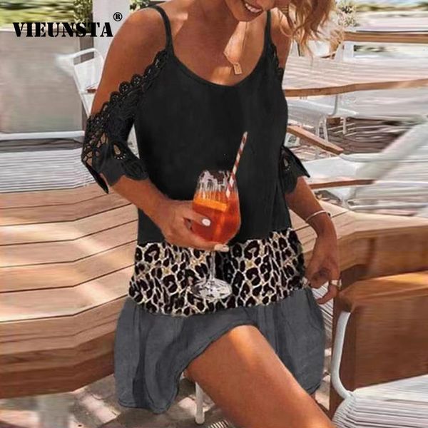 hollow out off shoulder mesh party dress spring leopard print a-line mini women short sleeve summer beach, Black;gray
hollow out off shoulder mesh party dress spring leopard print a-line mini women short sleeve summer beach, Black;gray