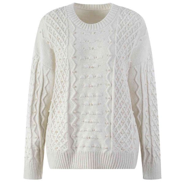 women's knits tees autumn and winter nail bead knitting twisted sweater women's lazy style round neck long sleeve pullover pkz5, White
women's knits tees autumn and winter nail bead knitting twisted sweater women's lazy style round neck long sleeve pullover pkz5, White