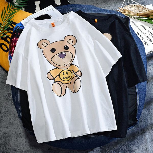 summer hip hop cartoon short sleeve youth collarless relaxed fashion brand drew bear t-shirt men, White;black
summer hip hop cartoon short sleeve youth collarless relaxed fashion brand drew bear t-shirt men, White;black