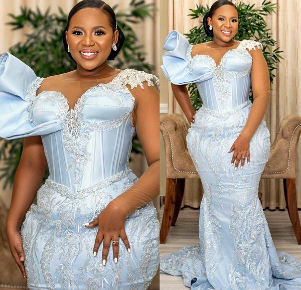 2022 plus size arabic aso ebi stylish luxurious mermaid prom dresses sheer neck evening formal party second reception birthday engagement go, Black
2022 plus size arabic aso ebi stylish luxurious mermaid prom dresses sheer neck evening formal party second reception birthday engagement go, Black