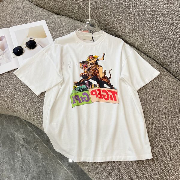 women's t-shirt designer jiachao brand early spring new magical nvxia tiger pattern printed round neck short sleeve t-shirt women, White
women's t-shirt designer jiachao brand early spring new magical nvxia tiger pattern printed round neck short sleeve t-shirt women, White