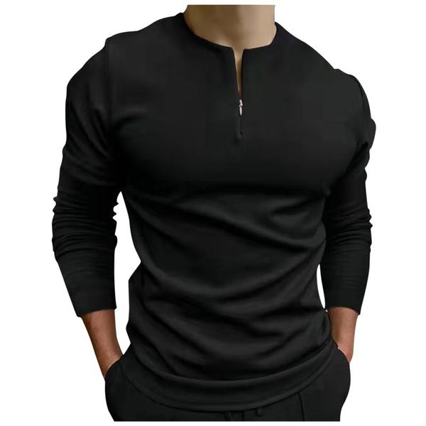 men's polos spring autumn men fashion long sleeve shirts casual loose turn-down collar zipper slim streetwear, White;black
men's polos spring autumn men fashion long sleeve shirts casual loose turn-down collar zipper slim streetwear, White;black