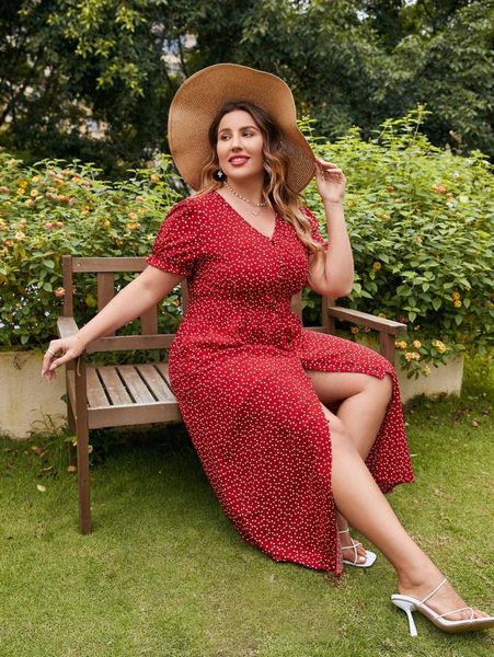 plus confetti heart print puff sleeve dress i5ls#, Black
plus confetti heart print puff sleeve dress i5ls#, Black