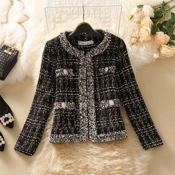 arrival women's korean fashion french all-match jacket slim tweed female outerwear coat 220817, Black;brown
arrival women's korean fashion french all-match jacket slim tweed female outerwear coat 220817, Black;brown