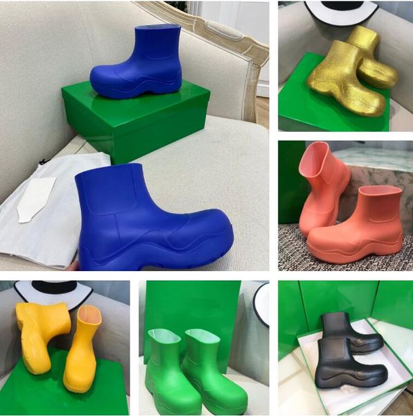 designer luxury puddle ankle boots rainboots women candy colors rubber rain waterproof shoe platform booties, Black
designer luxury puddle ankle boots rainboots women candy colors rubber rain waterproof shoe platform booties, Black