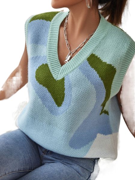 cut and sew sweater vest 6953#, White;black
cut and sew sweater vest 6953#, White;black