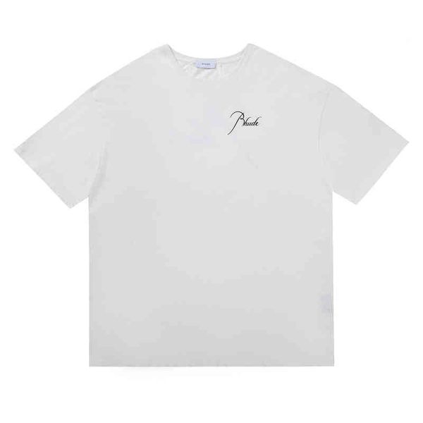 rhude letter round neck pure cotton short sleeve men's and wo loose casual t-shirt wo same style lovers set through, White;black
rhude letter round neck pure cotton short sleeve men's and wo loose casual t-shirt wo same style lovers set through, White;black