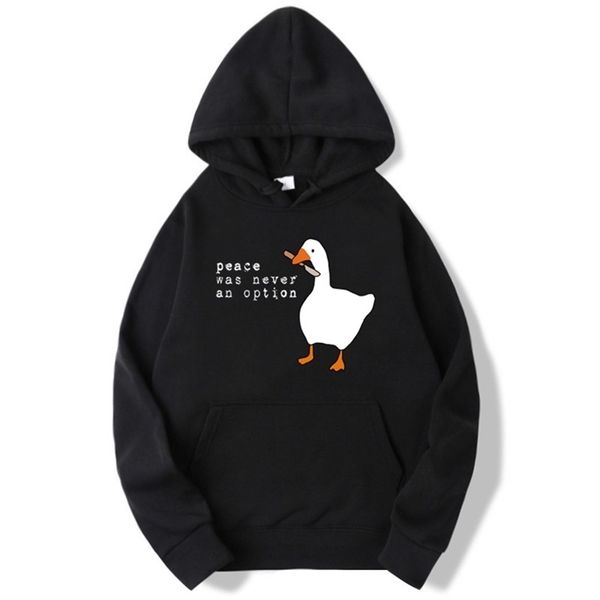 hoodies men autumn winter sudadera hombre peace was never an option goose hoodie hooded for women sweatshirts 220715, Black
hoodies men autumn winter sudadera hombre peace was never an option goose hoodie hooded for women sweatshirts 220715, Black