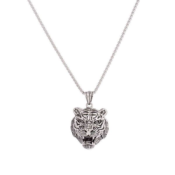guochao hip hop lion titanium steel necklace ins punk men's accsori pendant clavicle jewelry sweater chain, Silver
guochao hip hop lion titanium steel necklace ins punk men's accsori pendant clavicle jewelry sweater chain, Silver