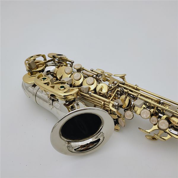 soprano saxophone bb sc-9937 silvering brass musical instrument with mouthpiece
soprano saxophone bb sc-9937 silvering brass musical instrument with mouthpiece