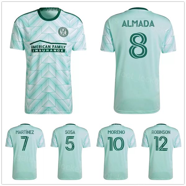 22/23 mls atlanta united fc soccer 15 andrew gutman jerseys 10 marcelino moreno 29 ronaldo cisneros 11 brooks lennon 7 josef martinez footba, Black;yellow