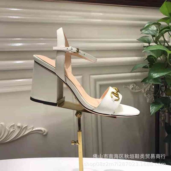 sandals many actress stick models horseshoe buckle versatile women's sandals flat bottomed thick heels shoes, Black
sandals many actress stick models horseshoe buckle versatile women's sandals flat bottomed thick heels shoes, Black
