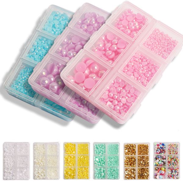 6/12 grid set mixed size half face pearl nail art rhinestone applied to clothing shoes hats nail decoration, Silver;gold
6/12 grid set mixed size half face pearl nail art rhinestone applied to clothing shoes hats nail decoration, Silver;gold