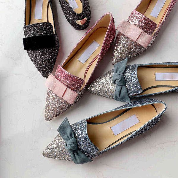 bow pointed flat shoes women's 2022 spring new gradient sequin shallow mouth bridesmaid wedding shoes single, Black
bow pointed flat shoes women's 2022 spring new gradient sequin shallow mouth bridesmaid wedding shoes single, Black