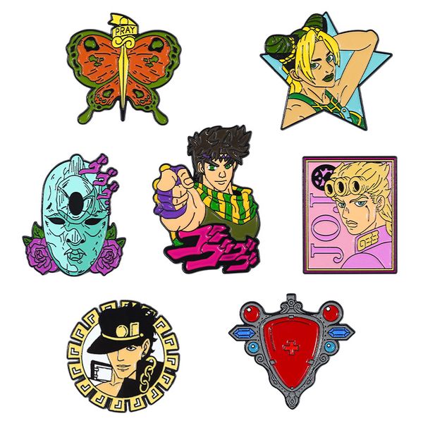 cartoon jojo's bizarre adventure brooch 7pcs set funny zinc alloy enamel paint badge pin, Gray
cartoon jojo's bizarre adventure brooch 7pcs set funny zinc alloy enamel paint badge pin, Gray