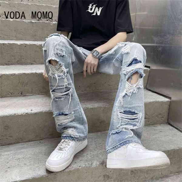 high street ripped jeans male ins tide brand hip-hop wide-leg pants summer thin section straight loose casual old pants t220726, Blue
high street ripped jeans male ins tide brand hip-hop wide-leg pants summer thin section straight loose casual old pants t220726, Blue