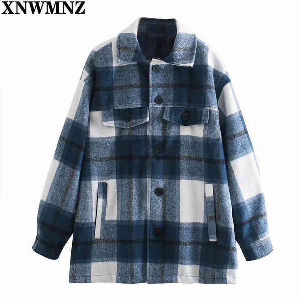 xnwmnz vintage stylish pockets oversized plaid jacket coat women fashion lapel collar long sleeve loose outerwear chic 210513, Black;brown
xnwmnz vintage stylish pockets oversized plaid jacket coat women fashion lapel collar long sleeve loose outerwear chic 210513, Black;brown