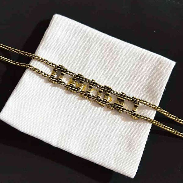 design jewel double-layer letter necklace vintage bronze temperament necklace jewelry, Black
design jewel double-layer letter necklace vintage bronze temperament necklace jewelry, Black
