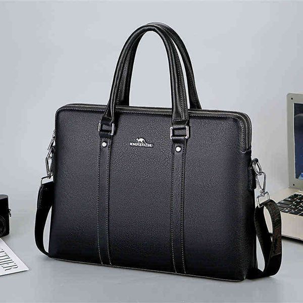 men briefcase double lapbag zipper genuine leather shoulder bag 14 inch large capacity male business handbag travel bag 220706
men briefcase double lapbag zipper genuine leather shoulder bag 14 inch large capacity male business handbag travel bag 220706