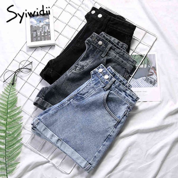 cuffs denim womanhigh waist jean short style plus size womens shorts solid button casual street wear clothing 210415, White;black
cuffs denim womanhigh waist jean short style plus size womens shorts solid button casual street wear clothing 210415, White;black