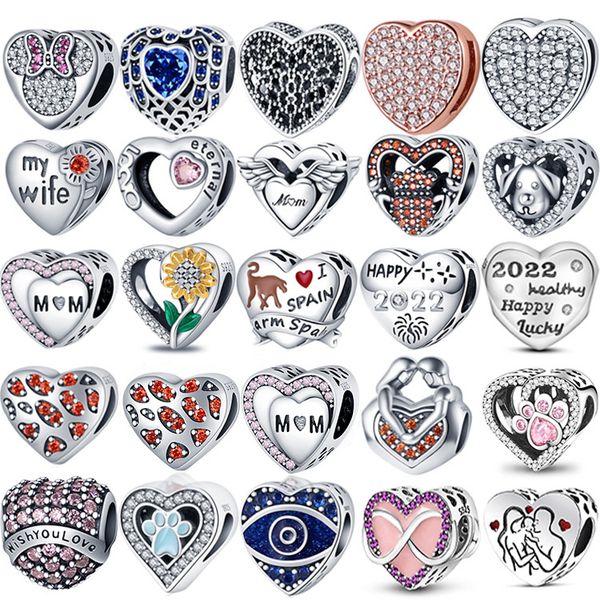 original fit pandora sterling silver loose beads bracelet new s925 love heart charm classic couple boys girls necklaces jewelry accessories, Black
original fit pandora sterling silver loose beads bracelet new s925 love heart charm classic couple boys girls necklaces jewelry accessories, Black