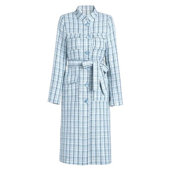 european and american women's clothing 2020 winter new style long - sleeved stand collar single - breasted long plaid cloth coat lj2009, Black
european and american women's clothing 2020 winter new style long - sleeved stand collar single - breasted long plaid cloth coat lj2009, Black