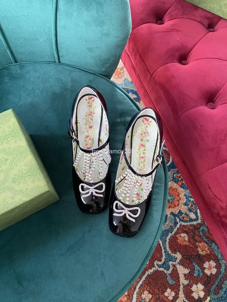 dress shoes genuine leather | pearl comfortable bow single shoe high heel square head princess female, Black
dress shoes genuine leather | pearl comfortable bow single shoe high heel square head princess female, Black