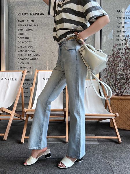 women's jeans designer ce home 22 spring and summer new fashion washing old high waist thin leg long micro horn chain denim pants 0w8a, Blue
women's jeans designer ce home 22 spring and summer new fashion washing old high waist thin leg long micro horn chain denim pants 0w8a, Blue