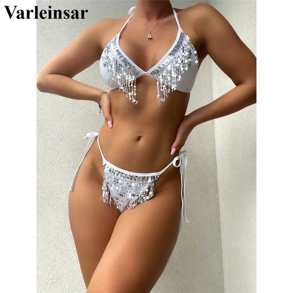 shiny sequins fringe tassels bikini female swimsuit women swimwear two-pieces bikini halter set bather bathing suit swim v3268, White;black
shiny sequins fringe tassels bikini female swimsuit women swimwear two-pieces bikini halter set bather bathing suit swim v3268, White;black