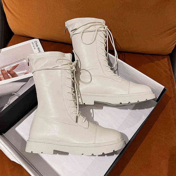 boot women fashion mid calf boots 2022 autumn winter chelsea soft leather lace up platform shoes ladies british style botas 221223, Black
boot women fashion mid calf boots 2022 autumn winter chelsea soft leather lace up platform shoes ladies british style botas 221223, Black