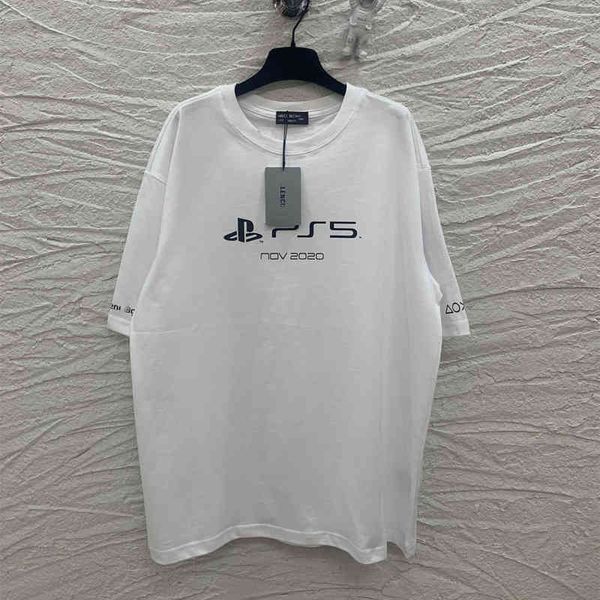 men's t-shirts high version summer paris b ps5 co branded printed men's and women's short sleeved t-shirt, White;black
men's t-shirts high version summer paris b ps5 co branded printed men's and women's short sleeved t-shirt, White;black