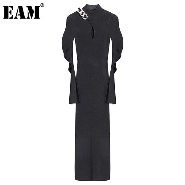 eam women metal chain hollow out long knitting dress new turtleneck long sleeve loose fit fashion spring autumn 1dc787 201110, Black;gray
eam women metal chain hollow out long knitting dress new turtleneck long sleeve loose fit fashion spring autumn 1dc787 201110, Black;gray