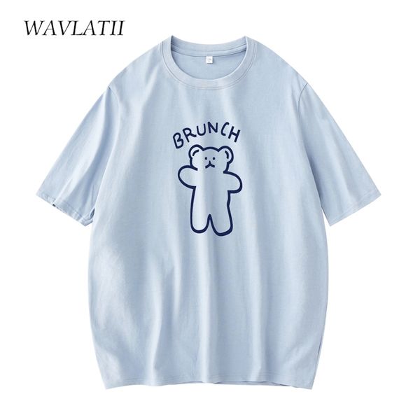 wavlatii women blue bear printed t-shirt female cotton white black tees lady short sleeve tshirts wt2129 220511
wavlatii women blue bear printed t-shirt female cotton white black tees lady short sleeve tshirts wt2129 220511