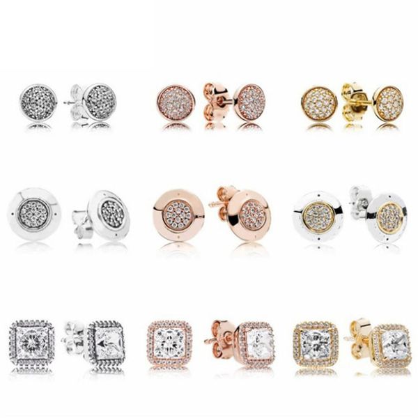 new 100% 925 sterling silver & rose gold color forever stud earrings with clear for women original fine jewelry gifts2631, Black
new 100% 925 sterling silver & rose gold color forever stud earrings with clear for women original fine jewelry gifts2631, Black