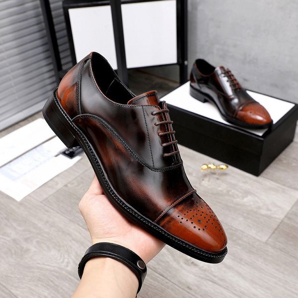dress brogue shoe man classic loafers men's luxury shoes italian brown dress leather shoes men zapatos para hombre formal size 38-45, Black
dress brogue shoe man classic loafers men's luxury shoes italian brown dress leather shoes men zapatos para hombre formal size 38-45, Black