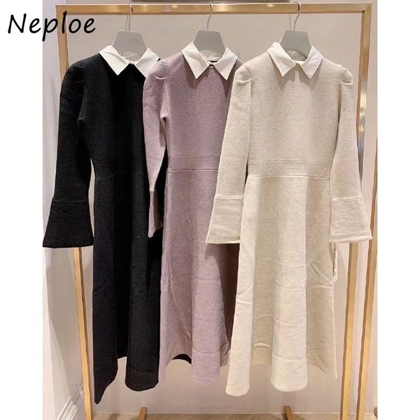 neploe autumn japan style flare sleeve dress fashion vintage detachable peter pan collar vestidos sweet warm women dresses 210303, Black;gray
neploe autumn japan style flare sleeve dress fashion vintage detachable peter pan collar vestidos sweet warm women dresses 210303, Black;gray