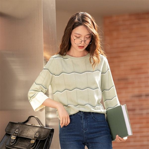 inman autumn arrival artsy contrast color jacques wave shape slightly elastic pullover sweater 201221, White;black
inman autumn arrival artsy contrast color jacques wave shape slightly elastic pullover sweater 201221, White;black