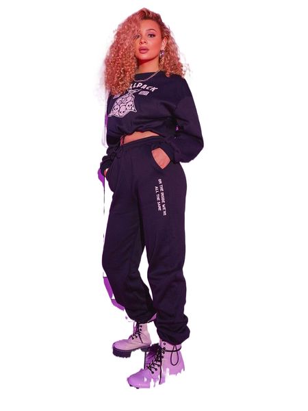 x motspraydesignstudio slogan graphic slant pocket sweatpants b9aj#, Black;white
x motspraydesignstudio slogan graphic slant pocket sweatpants b9aj#, Black;white