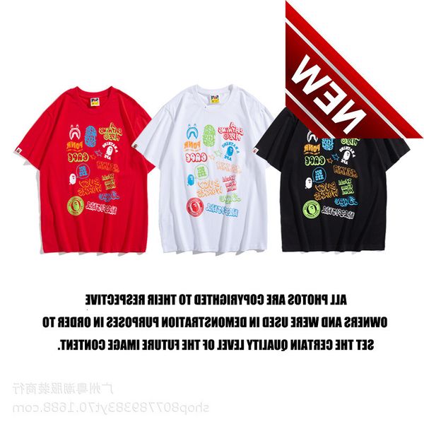 2021 summer new fashion bap street graffiti round neck t-shirt short sleeve unisex, White;black
2021 summer new fashion bap street graffiti round neck t-shirt short sleeve unisex, White;black