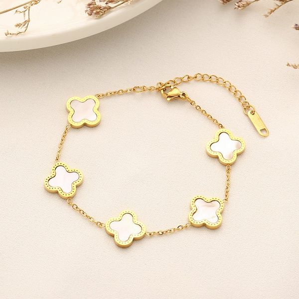 luxury link chain bangle classic clover bracelet women designer bracelets jewelry white wholesale, Black
luxury link chain bangle classic clover bracelet women designer bracelets jewelry white wholesale, Black